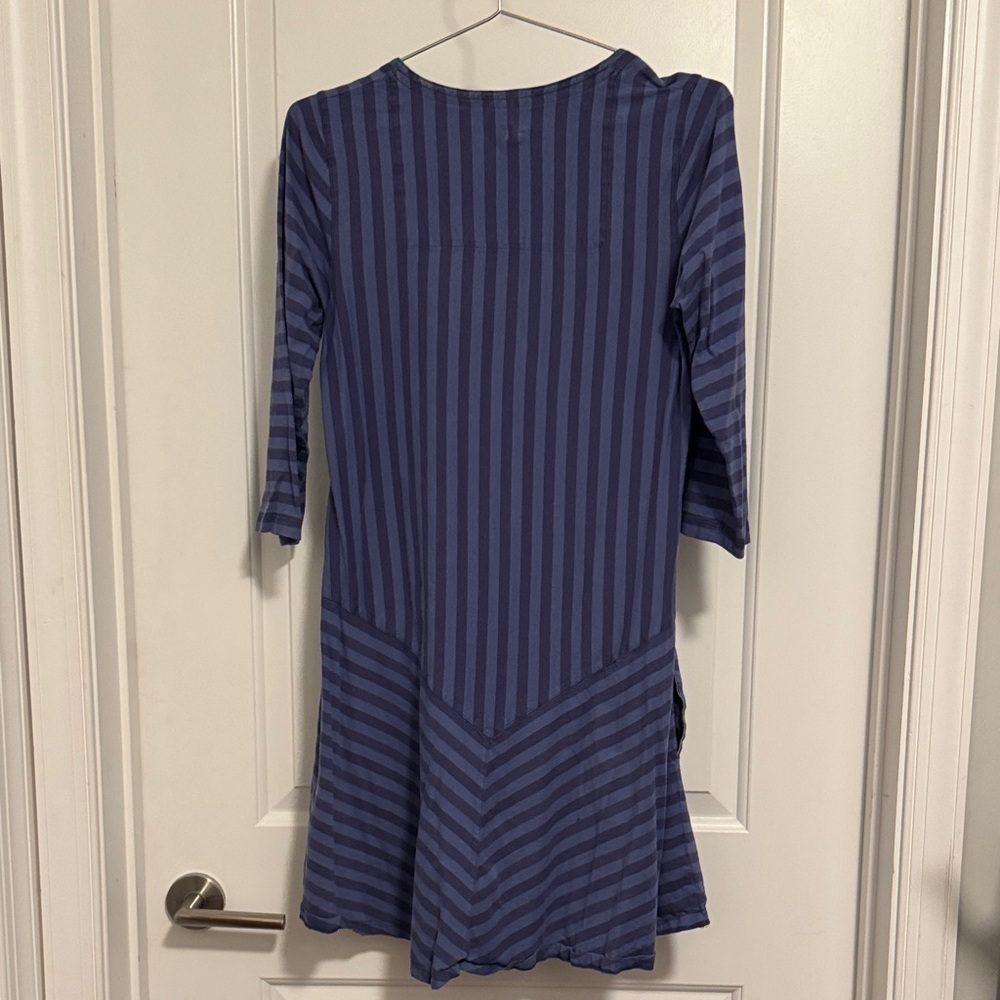 Light Purple Striped Dress with 3/4 Sleeves Gudrun Sjoden S - Picture 3 of 3